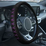 Genuine Leather Lace-up Steering Wheel Cover Fits 14.5 -15.5". Fixed Price $22.99.