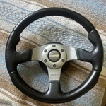 Momo Race Steering Wheel 320MM D32 KBA70142 + Hub Nissan 180SX Jdm. Fixed Price $299.00.