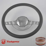 15.5'' Billet Steering Wheels Dark Gray Half Wrap Mercury Ford Lincoln Bronco. Fixed Price $225.50.