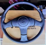 Suzuki Oem New Steering Wheel With Horn Button SJ413 SJ410 Samurai Sierra Drover. Fixed Price $85.56.