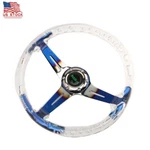 Car Acrylic Steering Wheel Bluing Spokes 350MM 14INCH Racing Blue Us. Fixed Price $58.50.