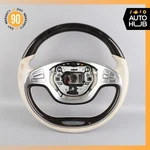 14-17 Mercedes W222 S600 S550 Steering Wheel Wood W/ Paddle Shifters Gray Oem. Fixed Price $246.23.