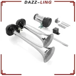 12V Marine For Boat 150DB Dual Trumpet Air Horns Chrome Metal W/ Compressor. Fixed Price $33.43.