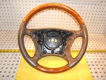 Mercedes 00-06 W215,W220 Leather Chestnut Wood Biege Steering Wheel,no Bag. Fixed Price $223.03.
