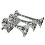 Train Horns Inline 3 Trumpet Metal Air Kong Mk-i / Rv Truck Big Rig Chm. Fixed Price $149.95.