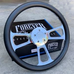 16 Inch Billet Semi Truck Steering Wheel With Black Vinyl Grip - 5 Hole. Fixed Price $164.97.