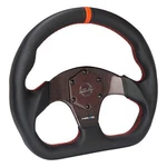 Steering Wheel 3-SPOKE Flat Bottom Black Leather Reinforced Red. Fixed Price $324.25.