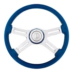 United Pacific 88313 Steering Wheel 18" 4 Spoke, With Color Matching Horn Bezel,. Fixed Price $213.31.