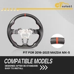 Real Carbon Fiber Sport Steering Wheel For 16-26 Mazda MX5 Miata Stock. Fixed Price $359.00.