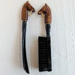 Vintage Horse Head Clothes Brush And Shoe Horn Gift Set Novelty Made Japan. Fixed Price $17.95.