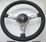New Moto-lita 15" Leather Steering Wheel & Adaptor Triumph TR4 TR6. Fixed Price $499.95.