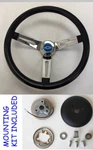 Chevelle Nova Impala Grant Black Chrome Spoke Steering Wheel 13 1/2" Blue Bowtie. Fixed Price $109.76.