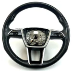 19-24 Audi A6 A7 A8 C8 Steering Wheel Black Leather Silver Trim Oem 4K0419091C. Fixed Price $239.95.