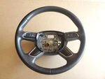 11-14 Audi A8 Steering Wheel Black Leather Oem Spoke W/ Paddle Shifters. Fixed Price $84.00.