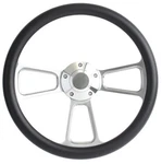 Billet Steering Wheel 14" With Black Vinyl For Ididit And Flaming River Columns. Fixed Price $180.82.