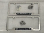2 Pcs Mercedes Reversed Style Stainless Steel Chrome License Plate Frame Set #3. Fixed Price $19.50.