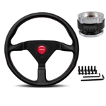 Momo Montecarlo Steering Wheel With Horn Hub Quick Release Set 14INCH/350MM. Fixed Price $116.69.