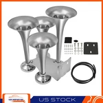 For Truck Van Car Boat Electric Air Horn 4 Trumpet Train Kit 180DB. Fixed Price $128.56.
