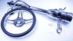 30" Chrome Automatic Tilt Shift Steering Column & 14" Wheel Horn Button Kit. Fixed Price $319.99.