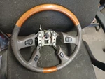 03-06 Cadillac Escalade Ext Pewter Leather / Woodgrain Steering Wheel Oem Read. Fixed Price $74.99.
