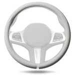 Aimato Nappa Leather Steering Wheel Cover, Ultra-thin Car White. Fixed Price $30.90.