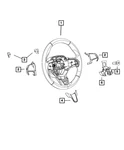Genuine Mopar Steering Wheel 6VK65DX9AA. Fixed Price $947.60.