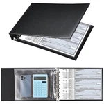 7 Ring Binder, 3-ON-A-PAGE Business Checkbook Holder, 500 Checks Capacity,. Fixed Price $16.50.