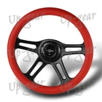 Red Leather Grip W-power 350MM 14" 6-HOLE Black 4-SPOKE Vintage Steering Wheel. Fixed Price $115.50.