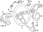 Genuine Mazda Steering Wheel TK48-32-982-02. Fixed Price $415.87.