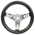 Empi 79-4111 Poly-foam Steering Wheel, Chrome 3 Spoke 10" Diameter. Fixed Price $93.44.