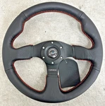 *returned Sale*nrg (RST-012R-RS) Reinforced Steering Wheel (320MM) Leather W/red. Fixed Price $102.00.