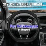 Black Steering Wheel Cover Shaped For Vw Golf Tiguan Polo Passat Jetta. Fixed Price $23.99.