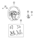 Genuine Mopar Steering Wheel Bezel Kit 6VC76JSLAA. Fixed Price $188.65.