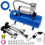 Grade Train Horn Kit 4 Trumpets, 150DB, 1.6 Gal Tank & Weatherproof. Fixed Price $94.99.