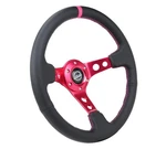 Nrg RST-006FH Reinforced Steering Wheel Black Leather/ Fushia Center. Fixed Price $131.99.