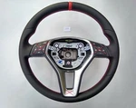 12-16 Mercedes W204 Slk Cls New Nappa Leather Steering Whl Red Mark/stitch. Fixed Price $269.00.