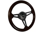 14" Black Billet Steering Wheel Real Dark Wood Burnt Pine No Rivets Chevy Bowtie. Fixed Price $334.39.