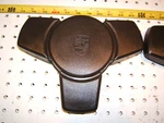 Oem Porsche 83-85 944 & Late 924S Tri Steering Wheel Center Brown Horn 1 Pad. Fixed Price $163.99.