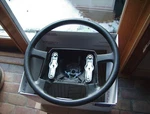 Volvo 240 1990-1993 Steering Wheel With Horn Parts Set. Firm Grip. Some Wear.. Fixed Price $95.00.