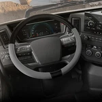 Cat Bigdrive Faux Gray/black Leather Semi Truck Steering Wheel Cover, Fits R.... Fixed Price $24.90.