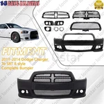 Complete Front Bumper Assembly Fits Dodge Charger To SRT8 STYLE(2008-2014). Fixed Price $447.18.