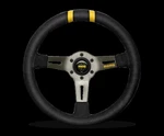 Momo Moddrift 330MM Steering Wheel Black Suede Anthracite Spokes 2 Stripe. Fixed Price $234.36.