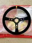 Momo R1905/35S Mod 07 Steering Wheel Black Suede. Fixed Price $200.00.