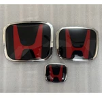 Jdm Black&red Front+rearl+steering Wheel Emble-m Badge For Civic 4DR 2016-2021. Fixed Price $39.99.