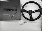 Momo Prototipo P5 Black Edition 350MM Genuine Leather Deep Dish Steering Wheel. Fixed Price $75.49.
