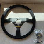 Momo R1909/35S Mod. 78 350MM Steering Wheel Black Suede/spokes. Fixed Price $267.95.