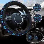 Blue Steering Wheel Cover Universal 14.5-15 Inch Non-slip Car Butterfly. Fixed Price $22.99.