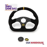 Omp OD0-1990-071, One Super Quadro Steering Wheel Black Spokes Suede Performance. Fixed Price $367.89.