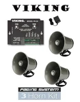 Viking Intercom Paging System With Amplifier And 3 Powered Speaker. Fixed Price $210.00.
