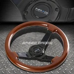Nrg 350MM 3"DEEP Dish 6-HOLE Classic Dark Brown Wood Steering Wheel Black Center. Fixed Price $180.00.